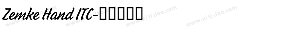 Zemke Hand ITC字体转换